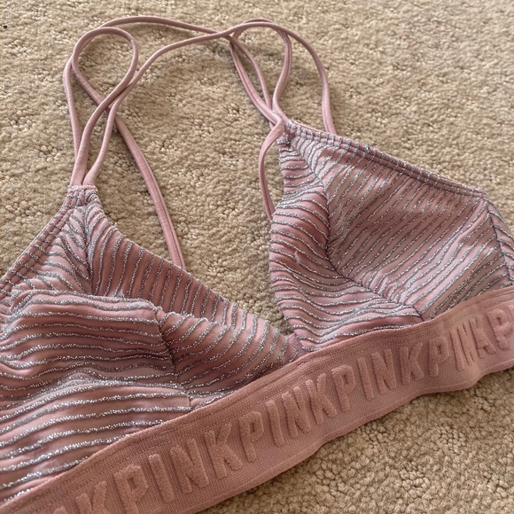 VS Pink Strappy Bralette - Picture 2 of 2